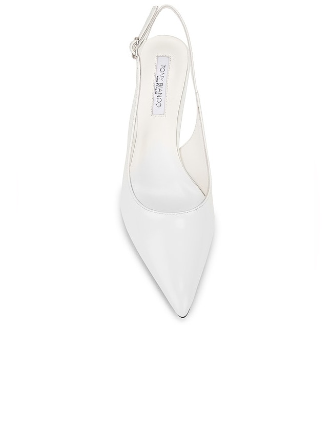 Tony Bianco Baz Pump In White Hi Shine